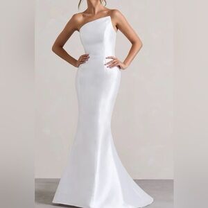 Club L London White One Shoulder Dresses